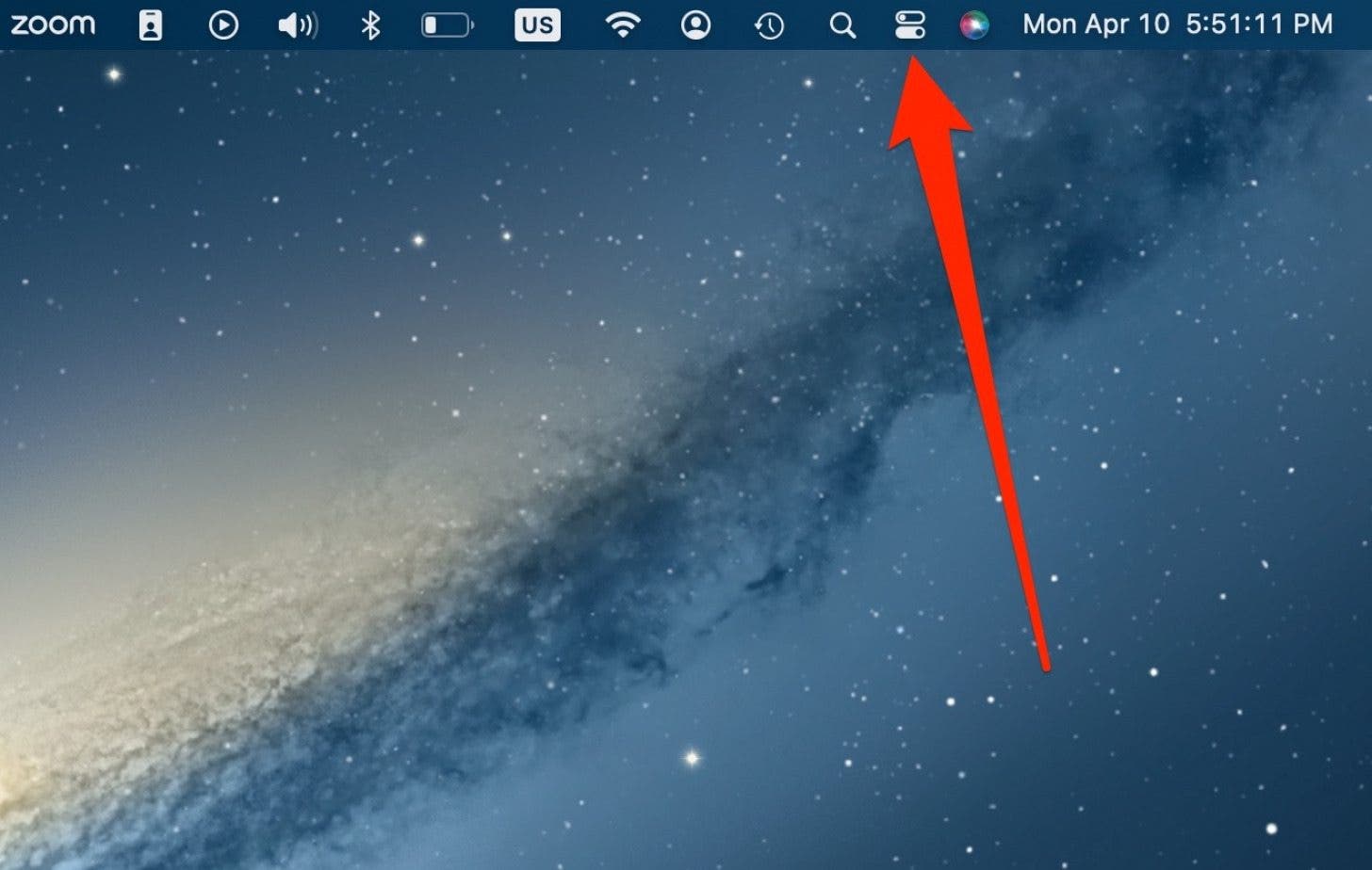 In the top menu bar, click the button that looks like two toggles.