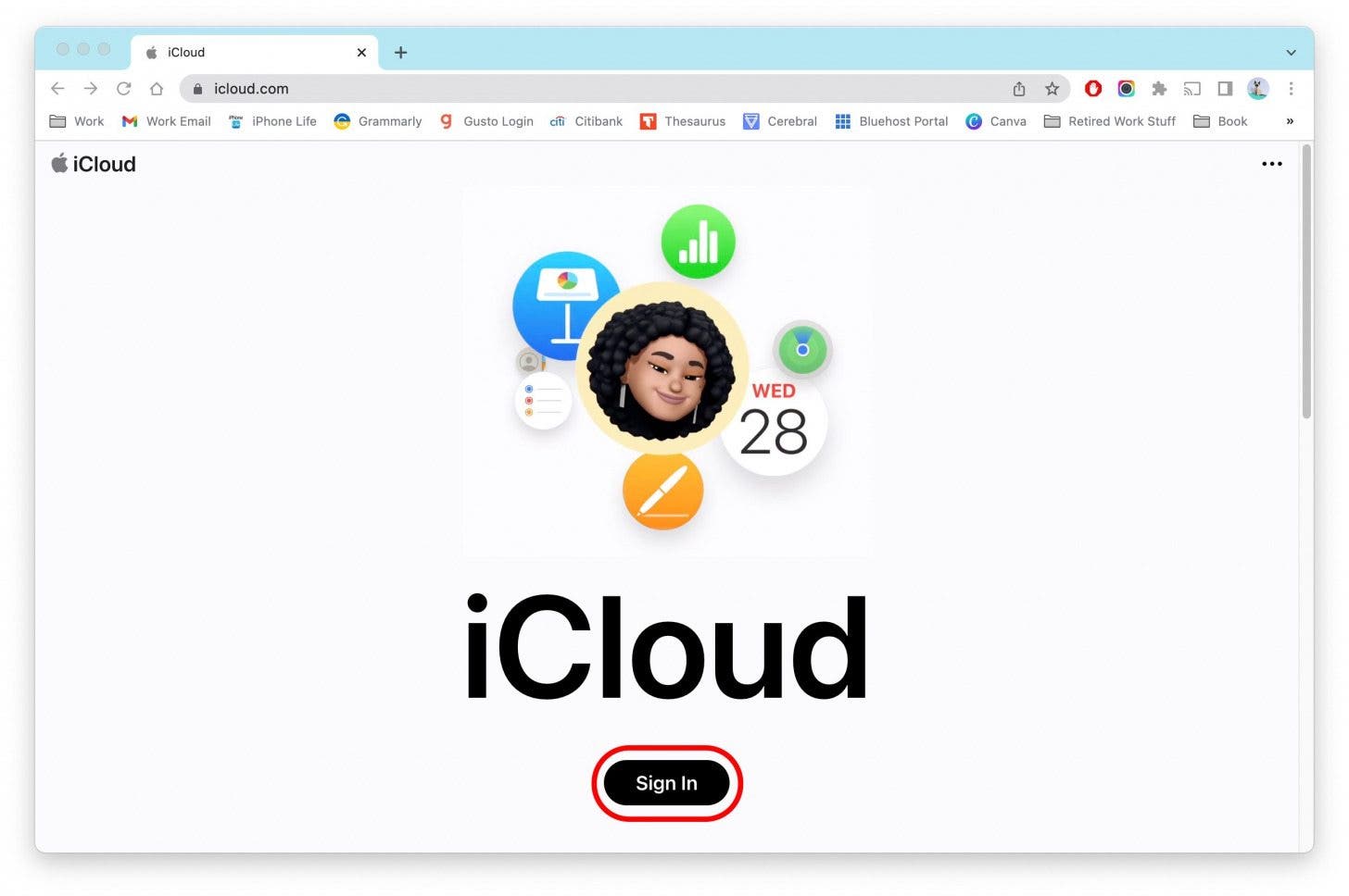 On the device of your choosing, go to iCloud.com.