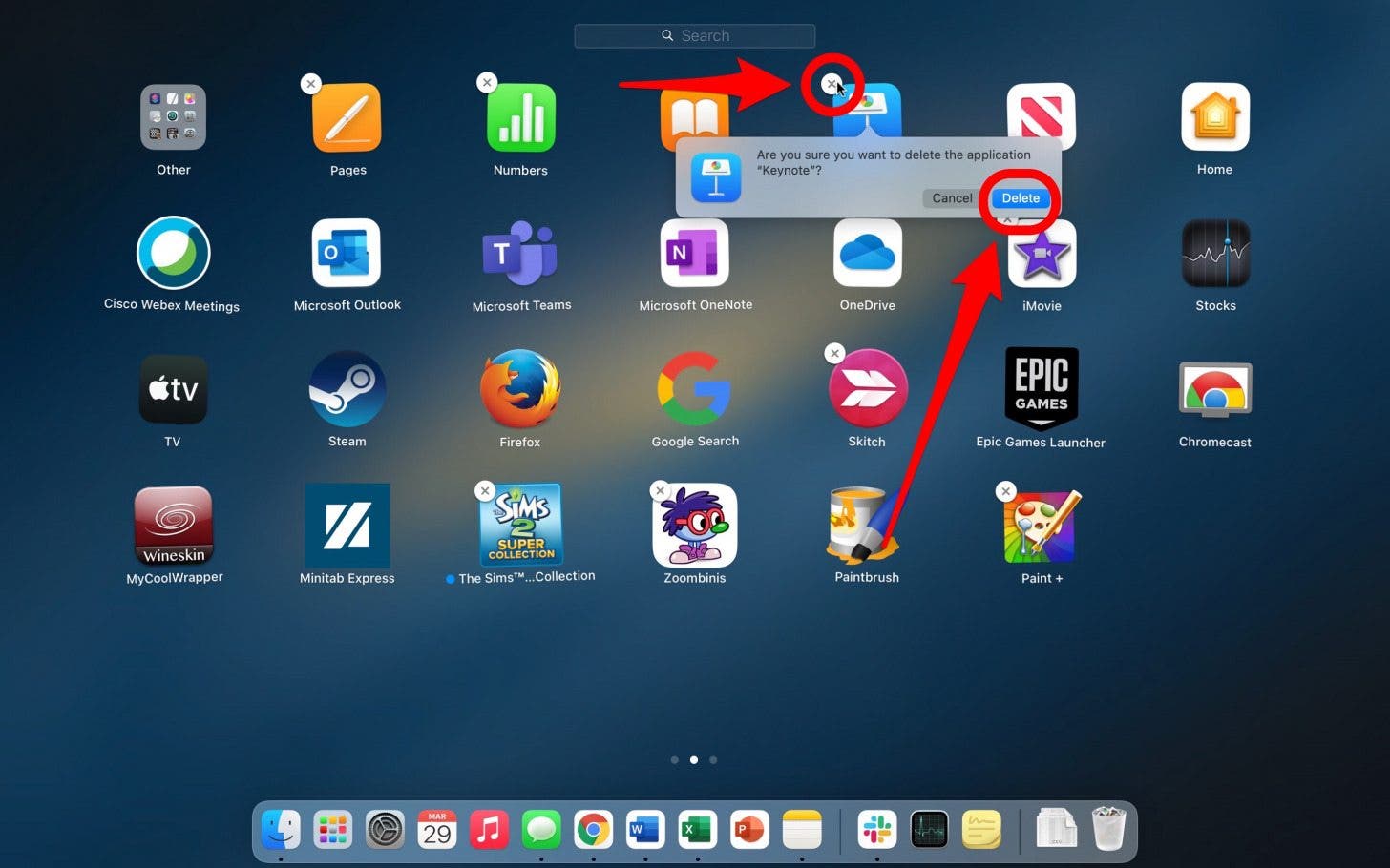 Delete apps from the launchpad