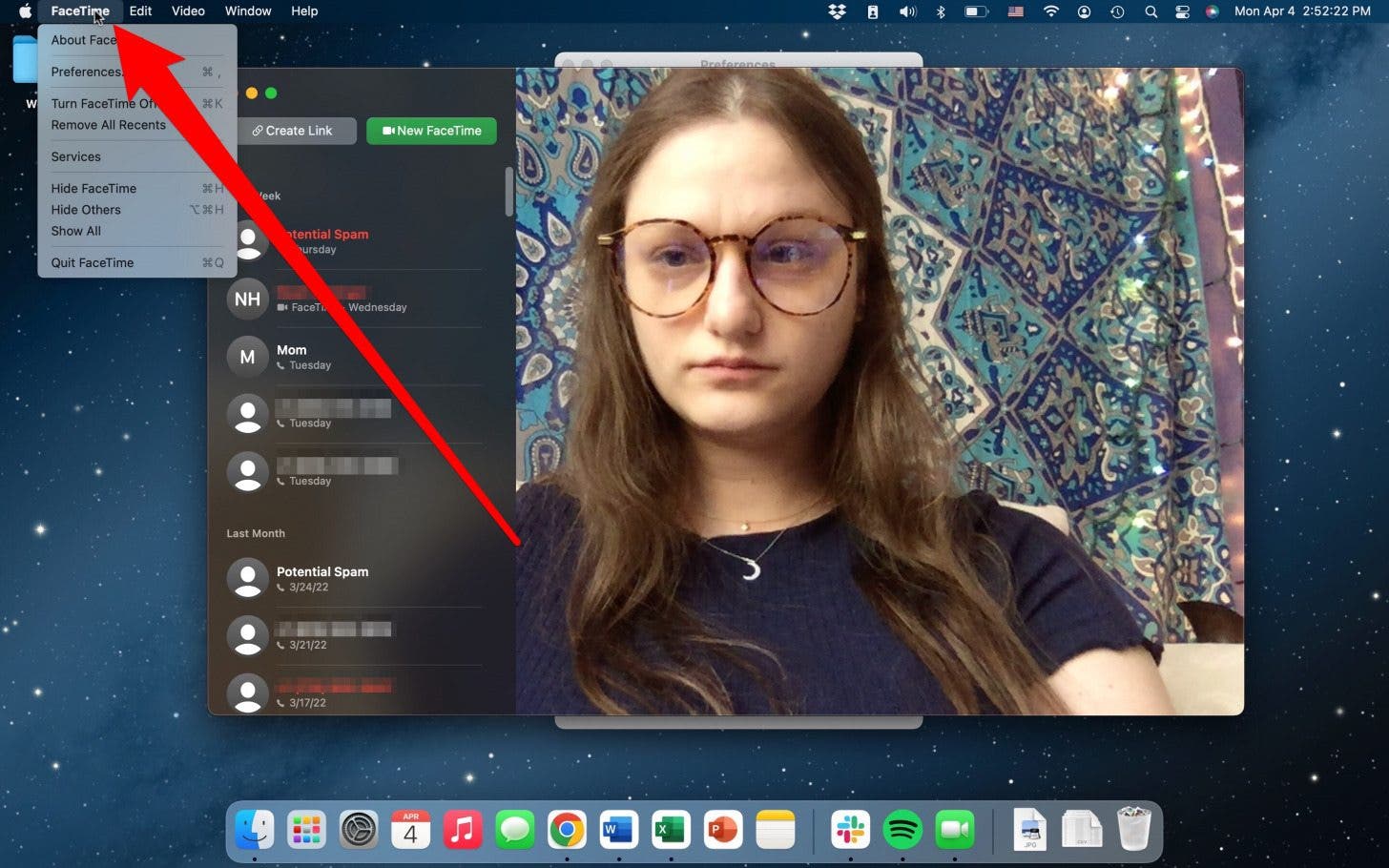 turn off ringer in facetime settings for mac