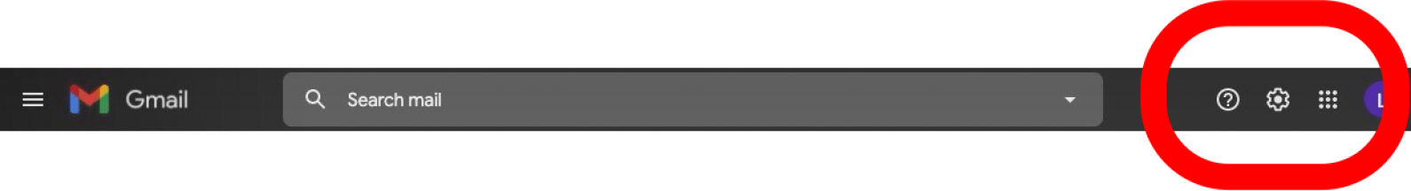 where is my settings icon in gmail