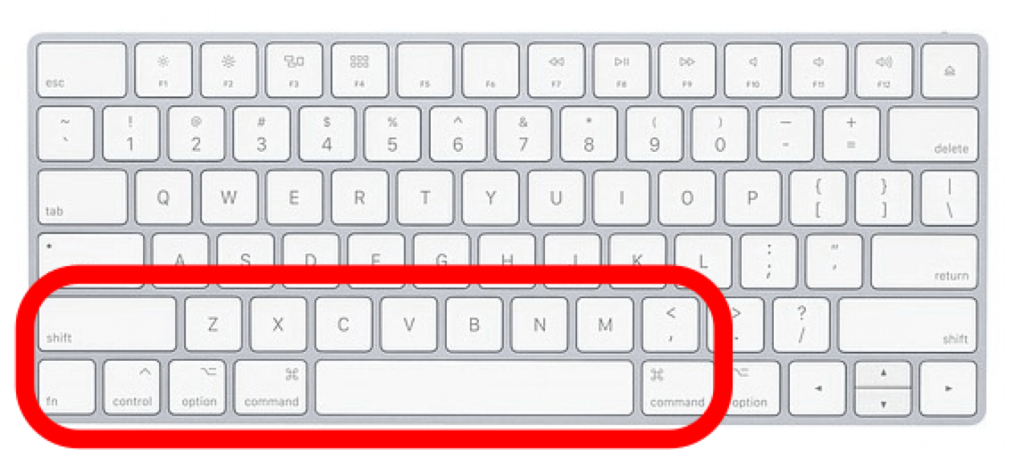 shift and control keys on mac keyboard