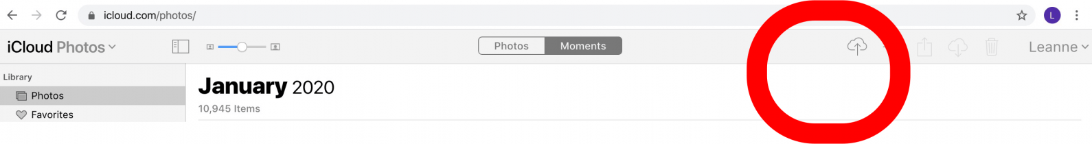 how to upload photos to icloud