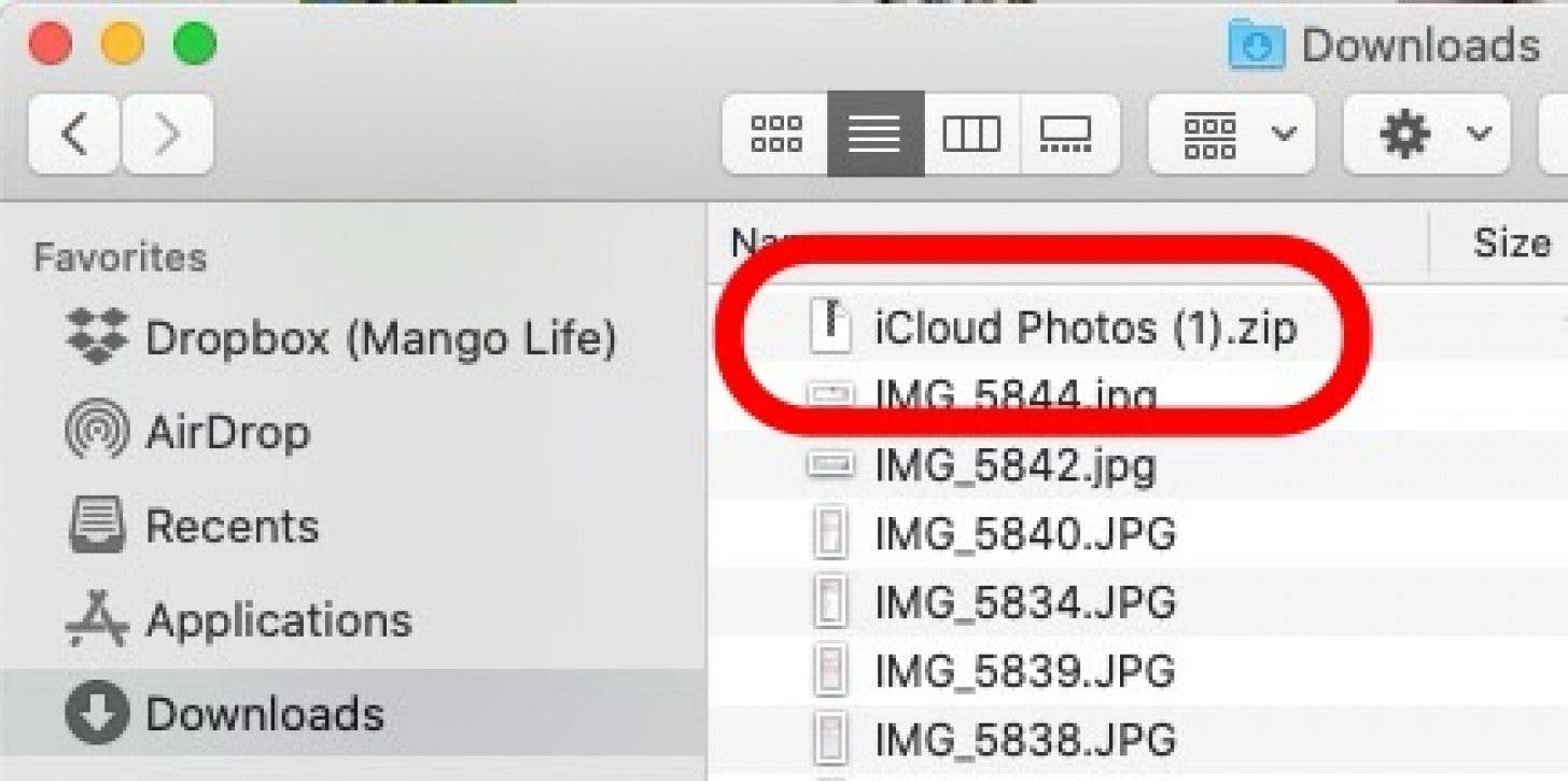 photos downloaded from icloud