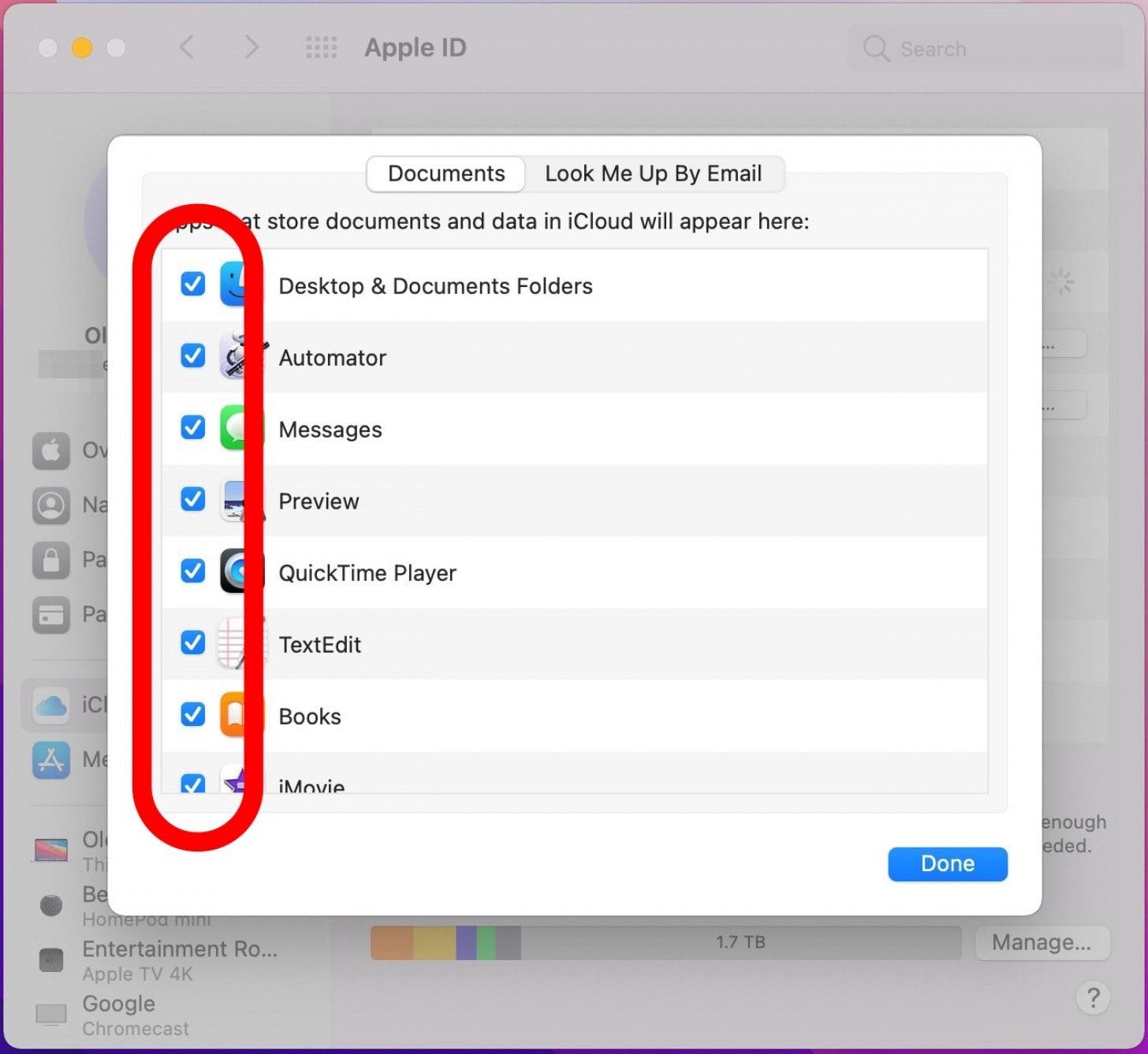 Check the boxes - macbook transfer to new macbook, backup macbook air