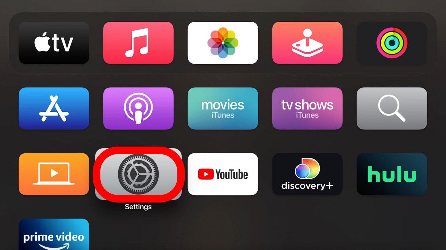 Open the Settings app on your Apple TV.