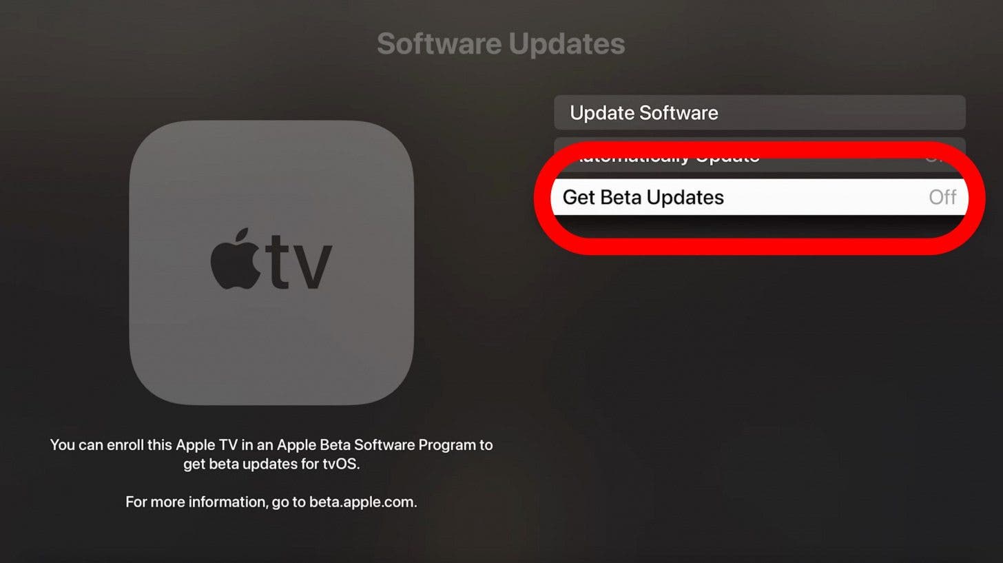 Click on Get Beta Updates.