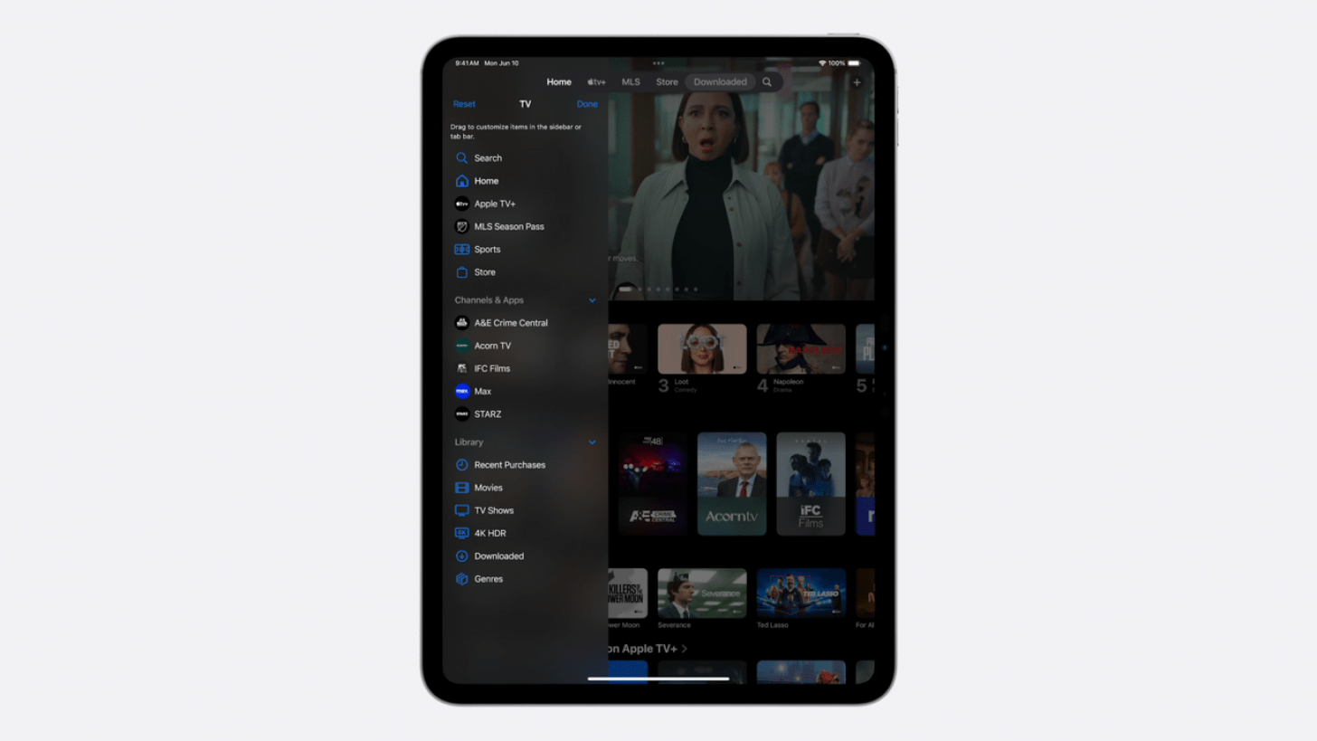 ipados 18 side bar