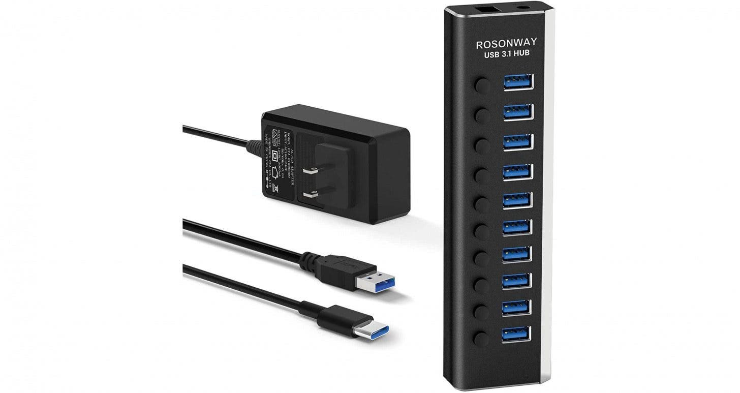 Rosonway 10 Port USB 3.1 Hub