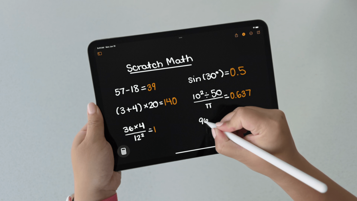 ipados 18 math notes