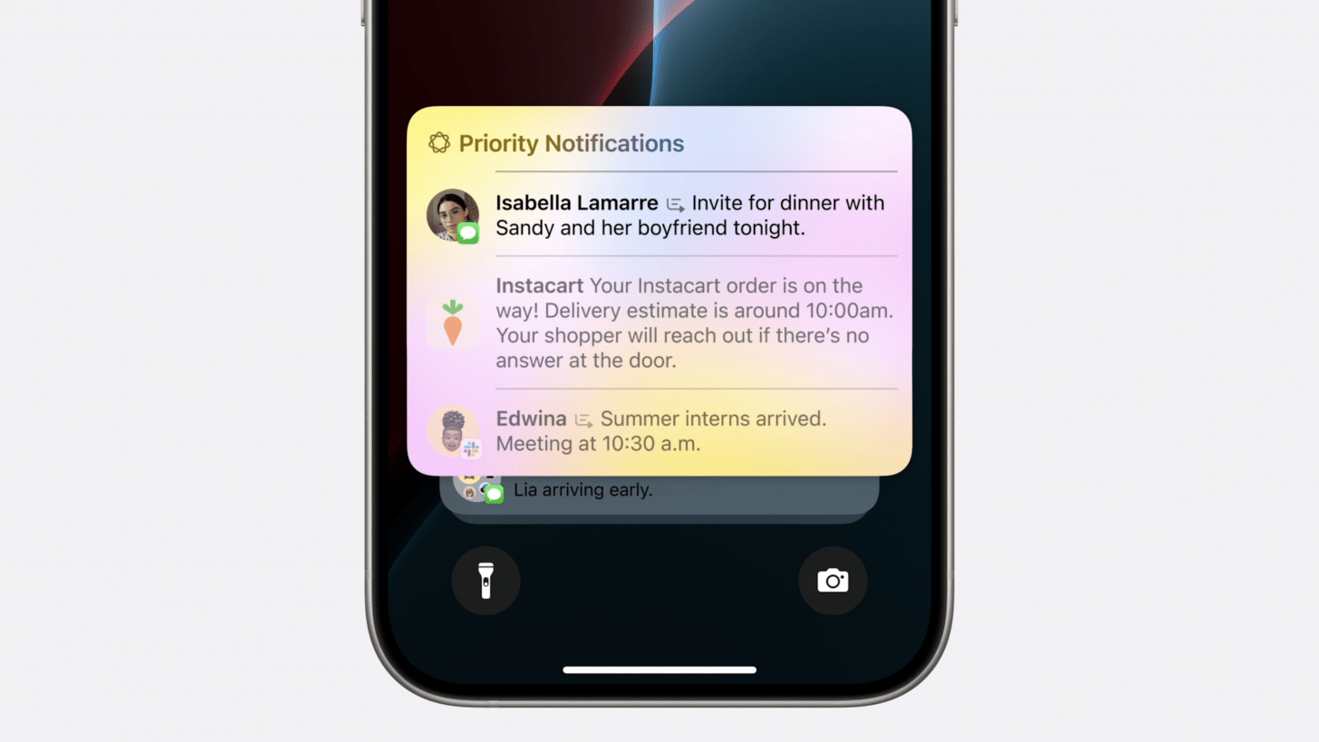 apple intelligence priority notifications