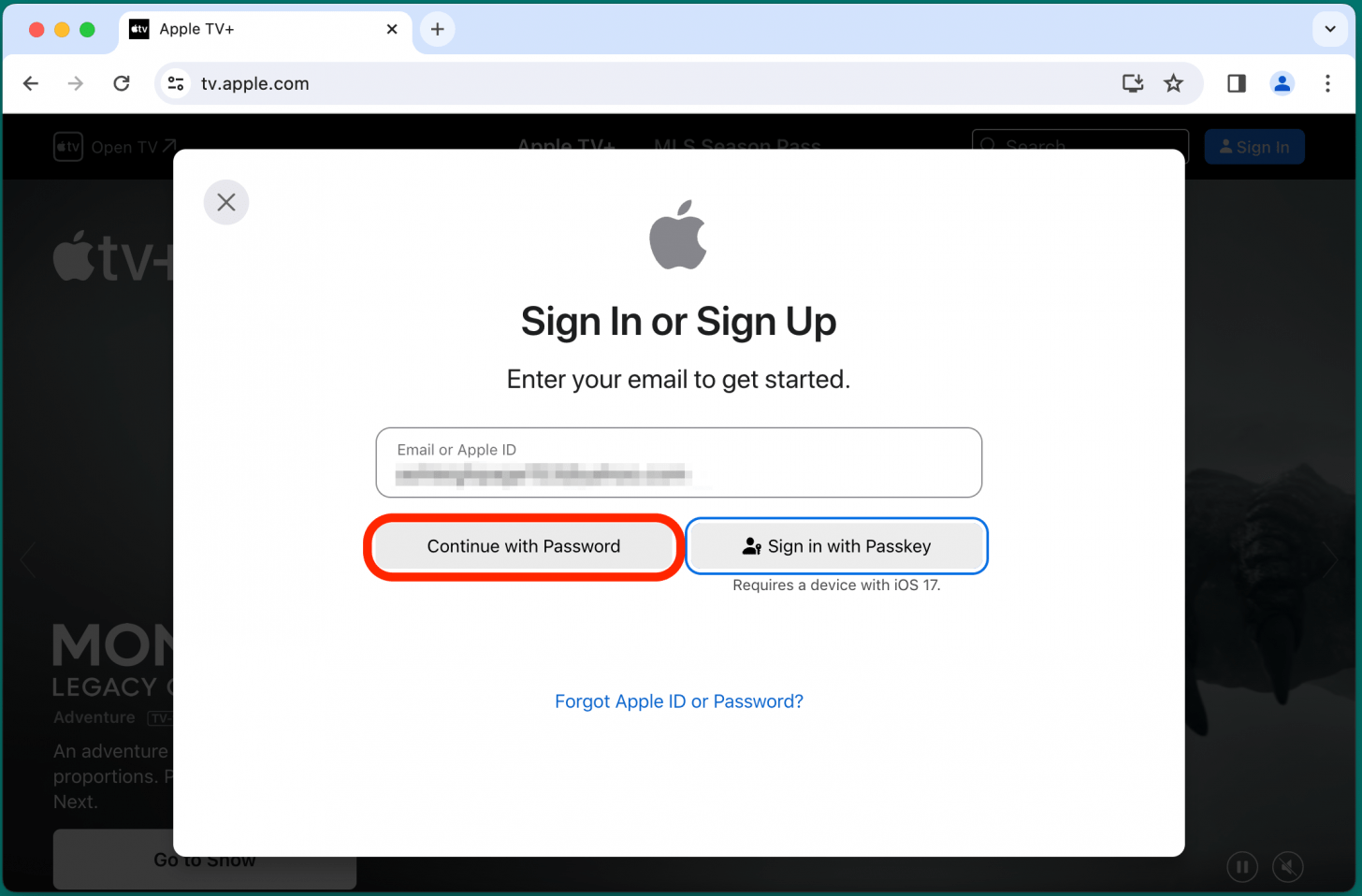 Sign in with your Apple ID