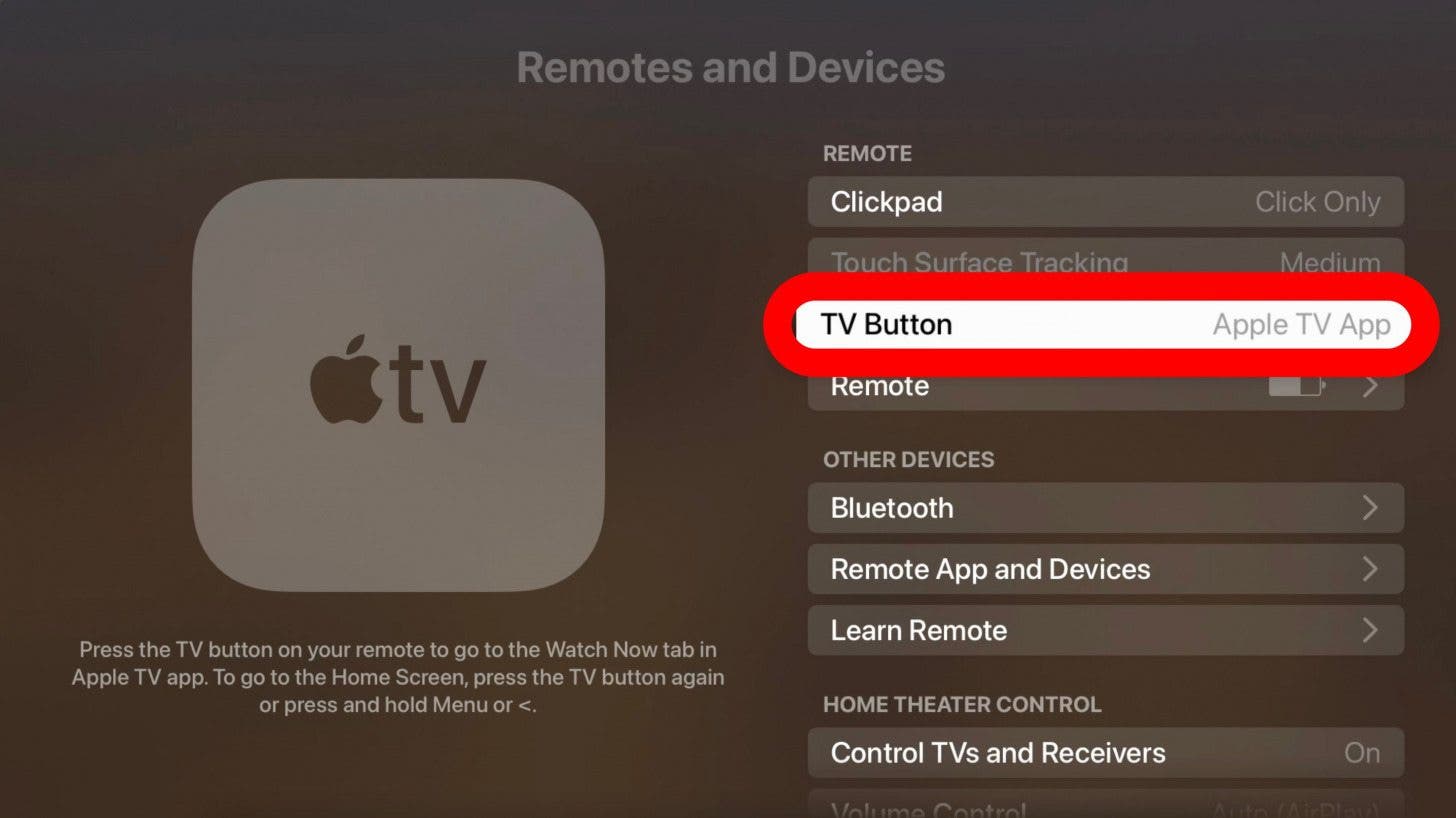 edit tv button siri remote