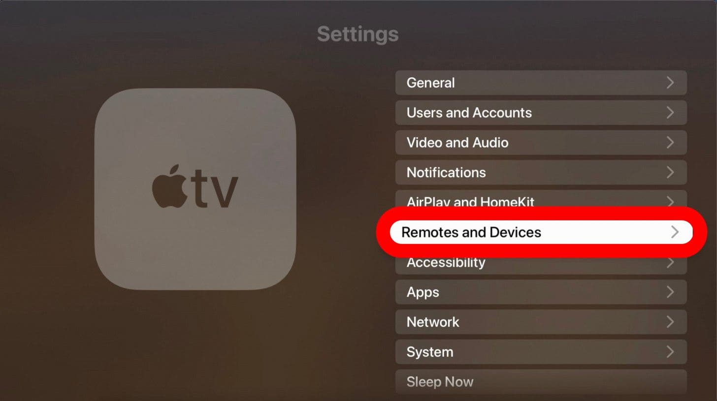 edit settings on apple tv remote