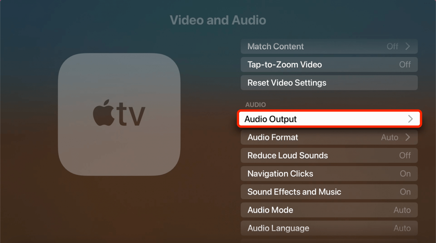 tap Audio Output under Audio