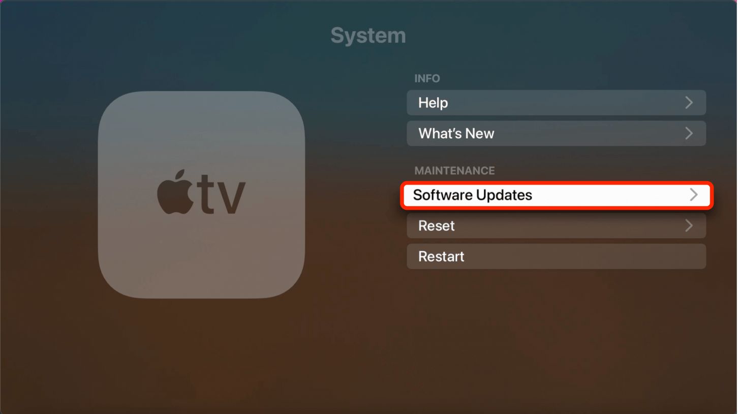 Select Software Updates.