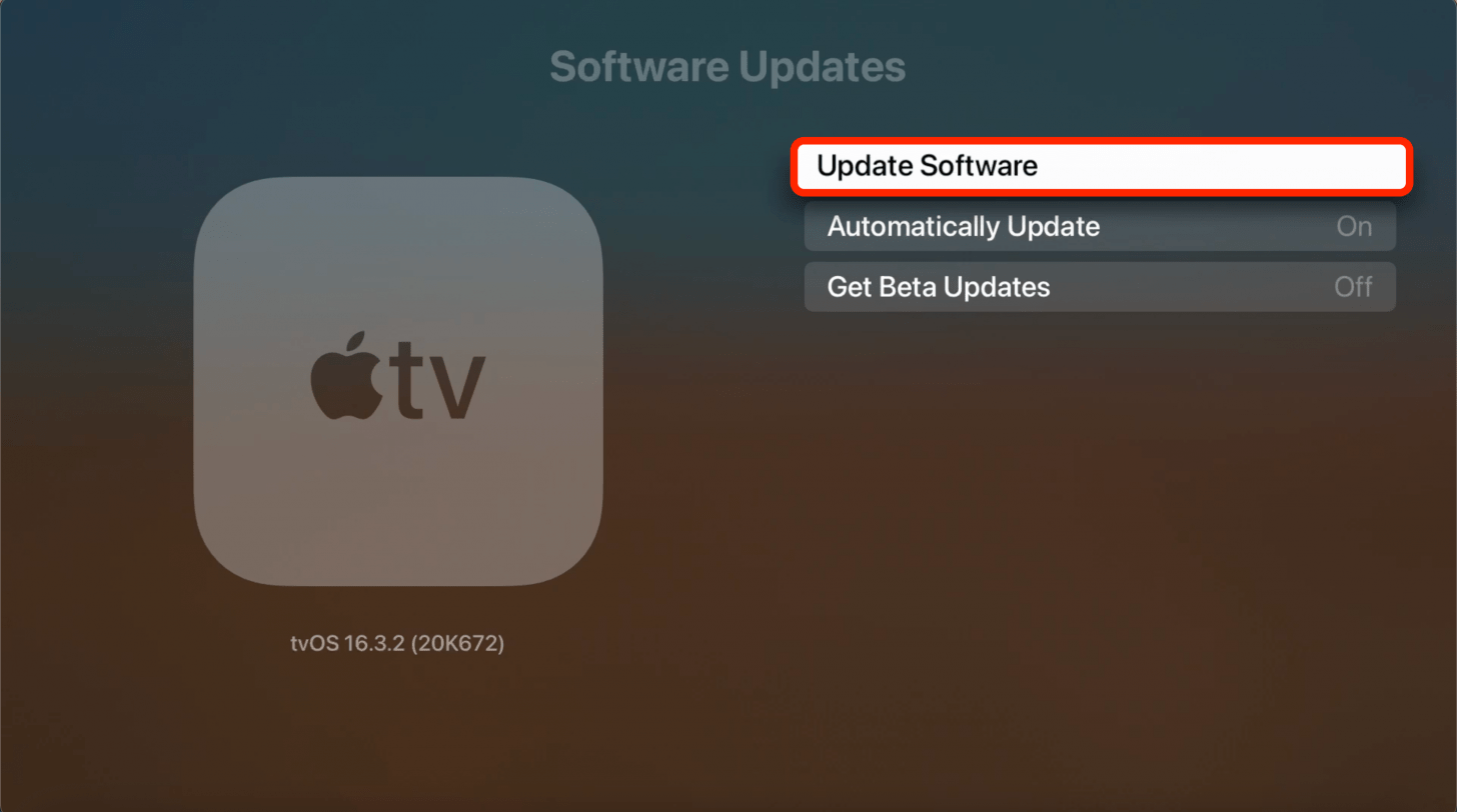 Select Update Software.