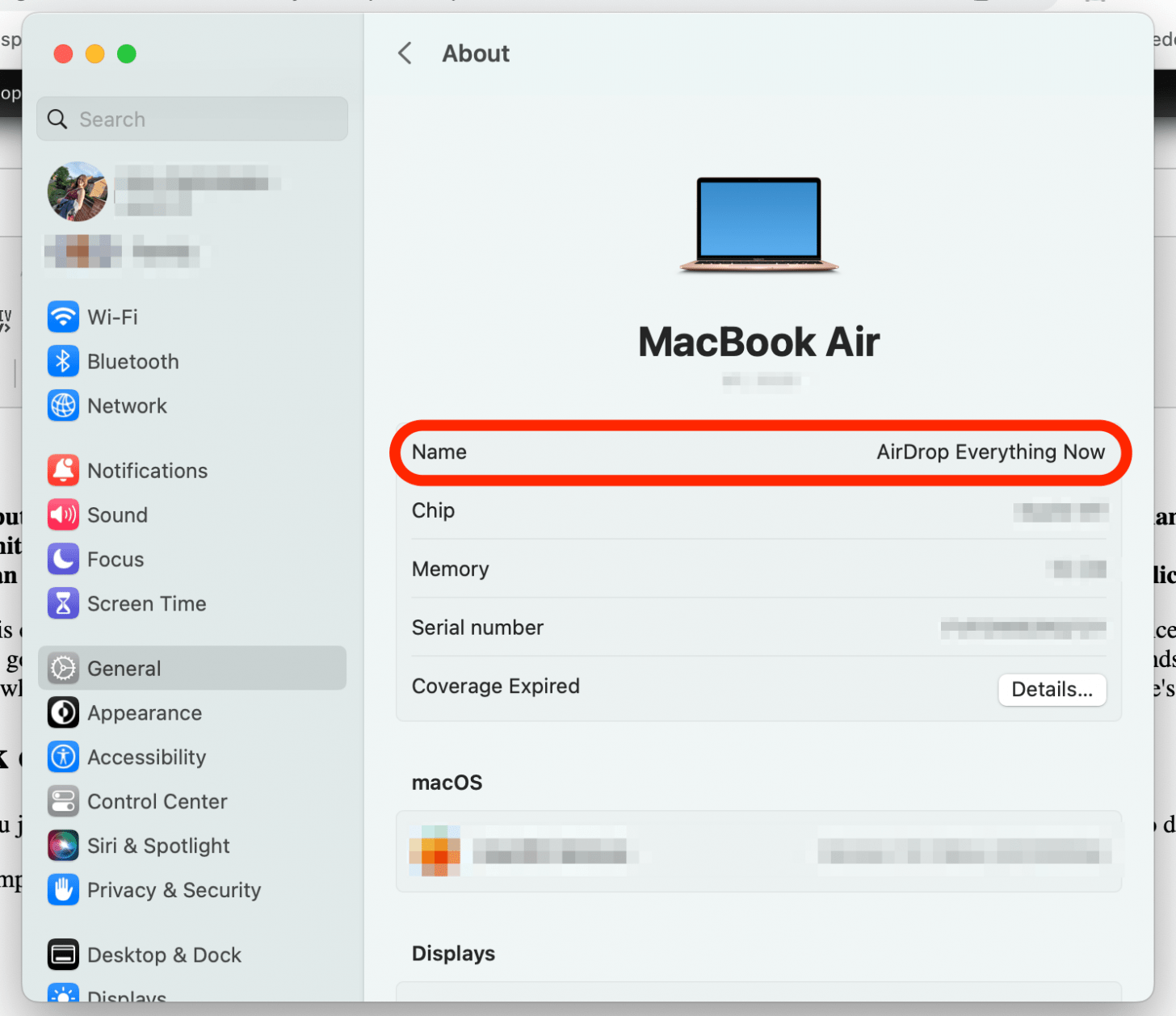 click out when you're done change macbook name