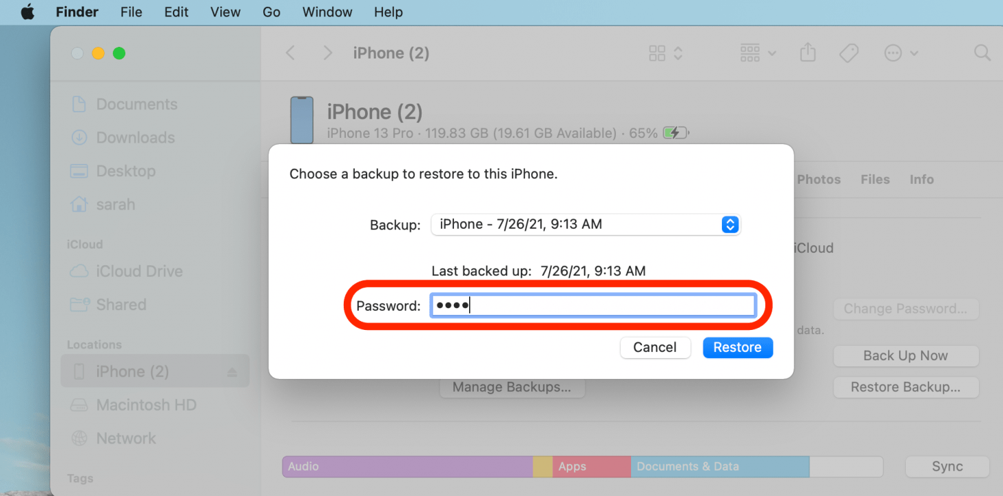 iphone restore backup