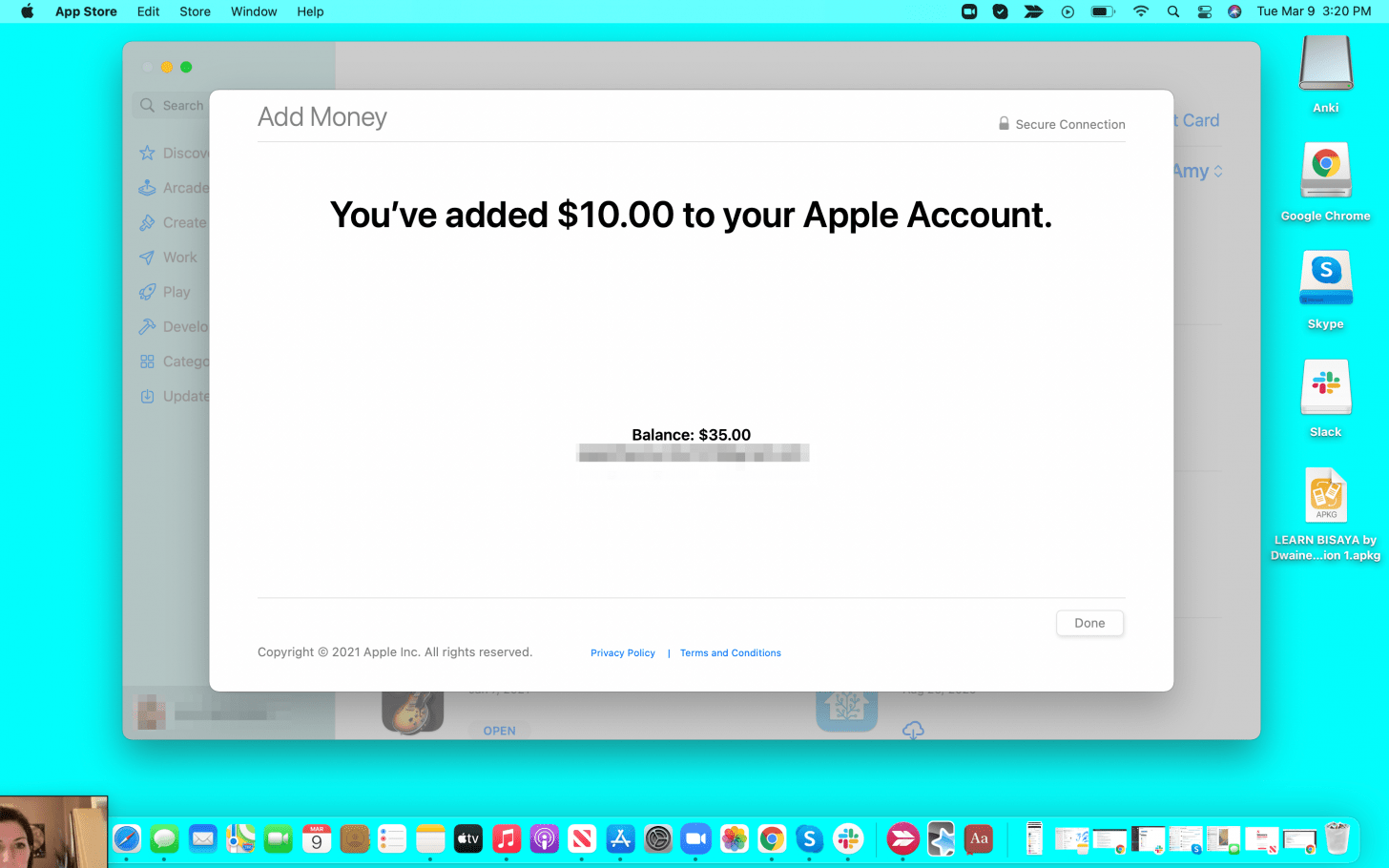 confirmation of apple id funds transfer