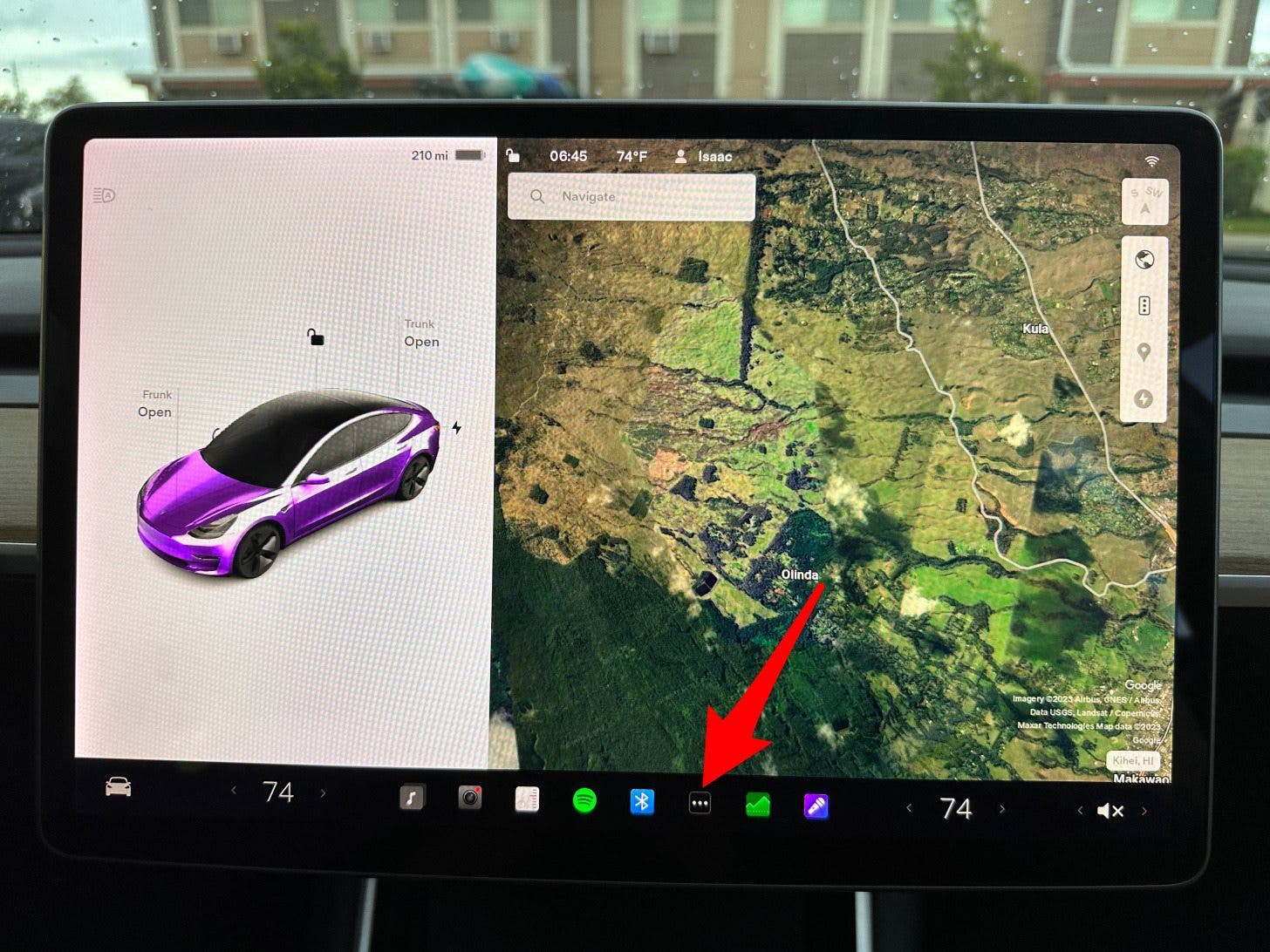 On your Tesla display, tap All Apps (the icon with three dots) in the Launcher.