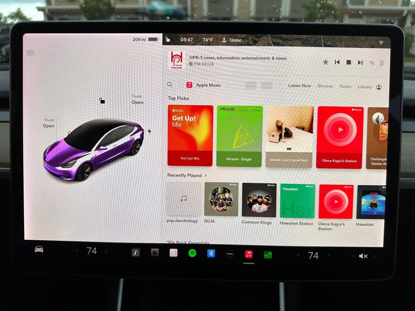 You will now have access to Apple Music on your Tesla!