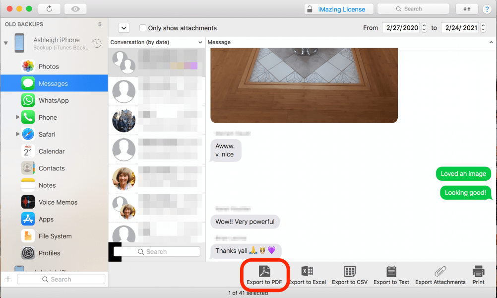 export imessages from mac to pdf