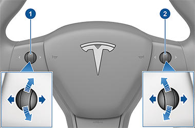 If you can get inside your Tesla, park safely, and avoid driving for a few minutes, reboot your Tesla by pressing and holding both scroll wheels on the steering wheel.