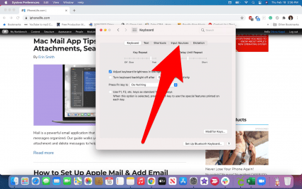 Select input sources to add languages on your Mac