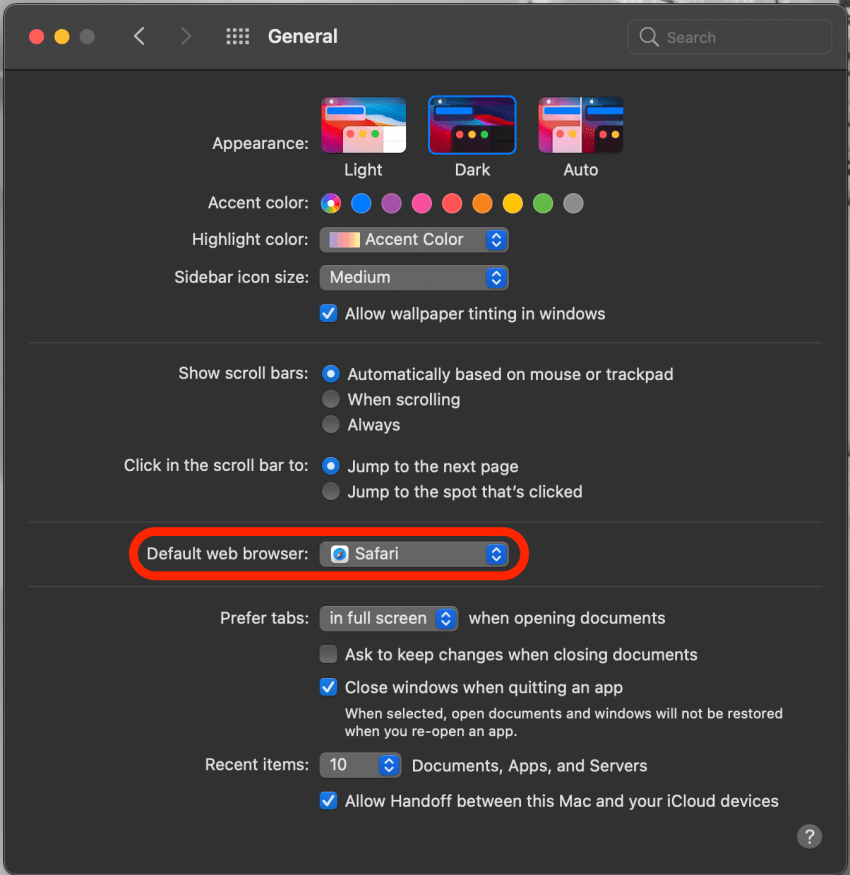 set default app for phone link on mac