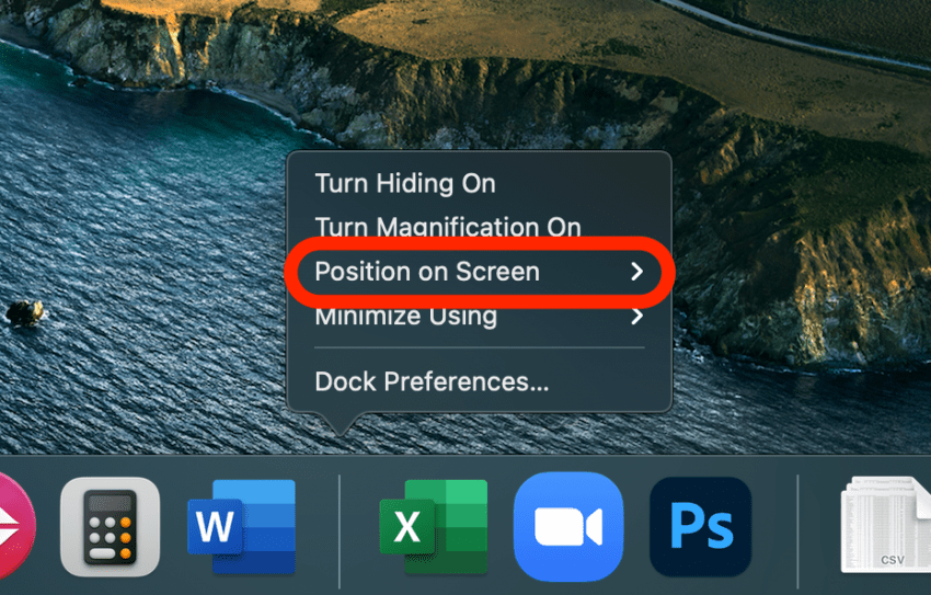 mac move dock to other screen