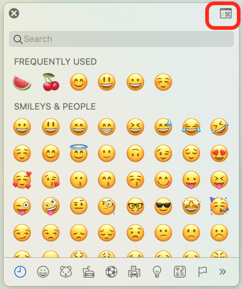 pull up emojis on mac