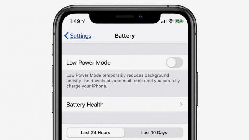 yellow on iphone battery indicator