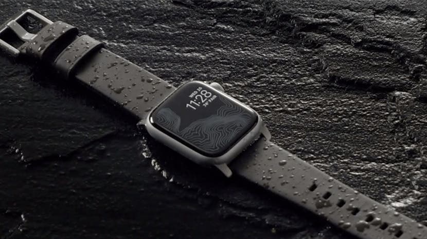 Apple watch sale leather band waterproof