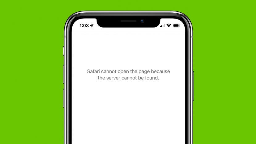 cannot open page safari