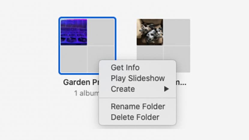 delete albums on sidebar in photos for mac