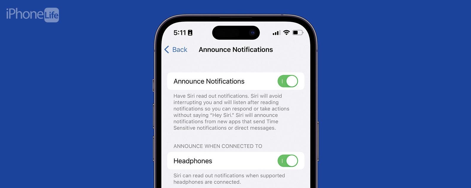turn off announce messages airpods