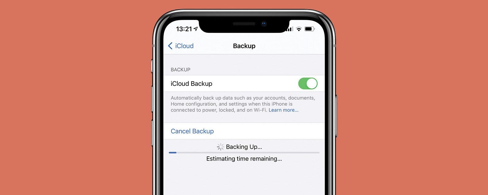 how to backup iphone to icloud on iphone 6