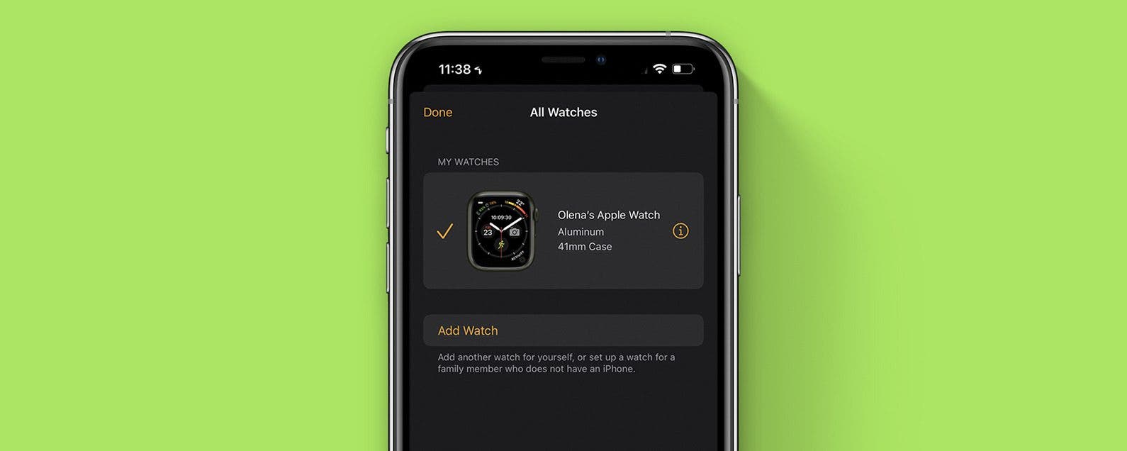 Remove find best sale my apple watch