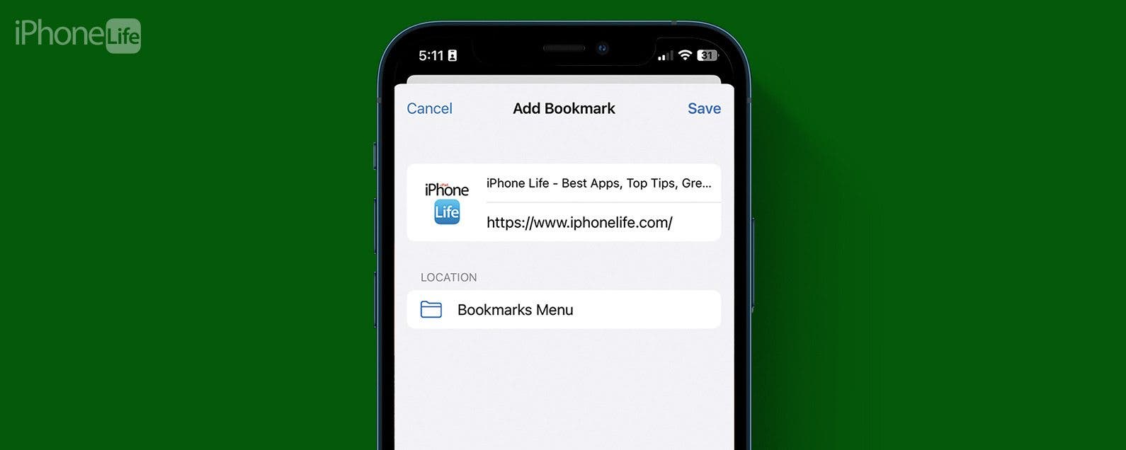 safari bookmark as app