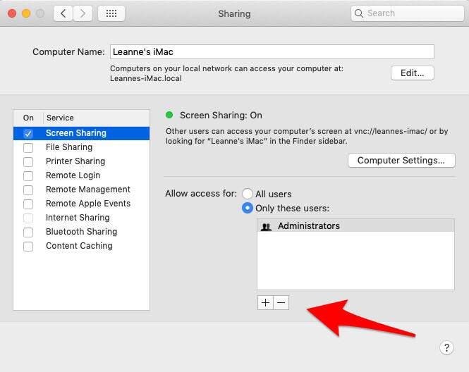 how set up screen sharing on mac for anyone not an the network