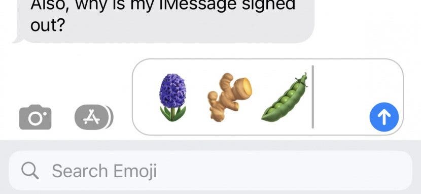 hyacinth, ginger, and pea pod emojis