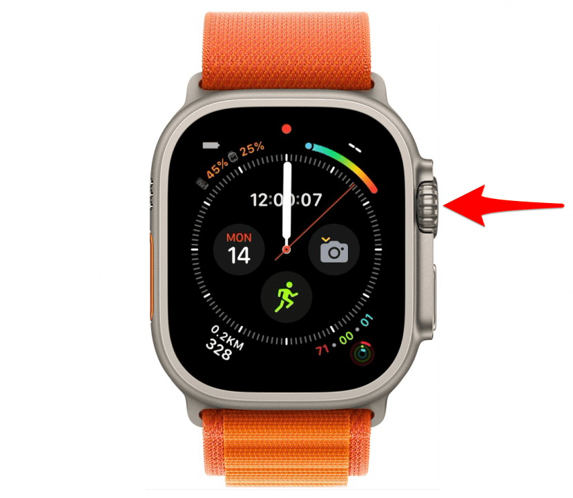 Tap your Apple Watch to wake it if it’s asleep, then press the Home button.