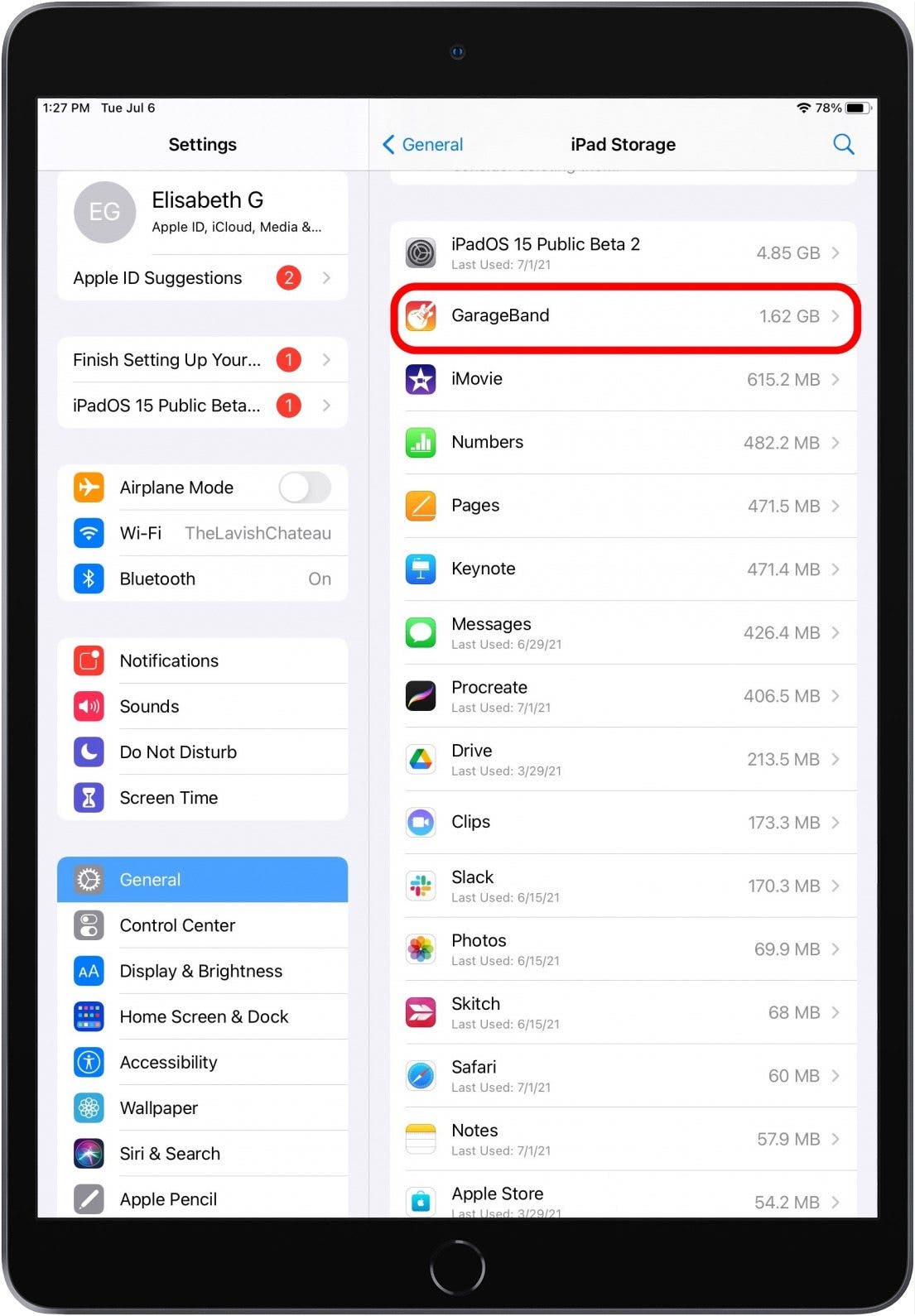 uninstall iPad app