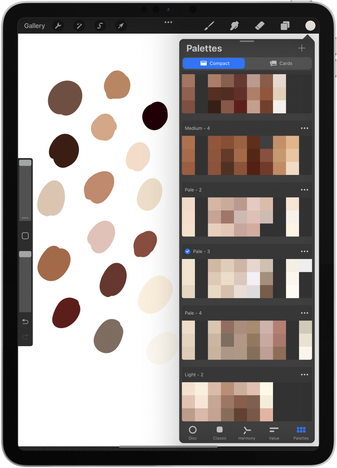 skin palettes - comic colouring