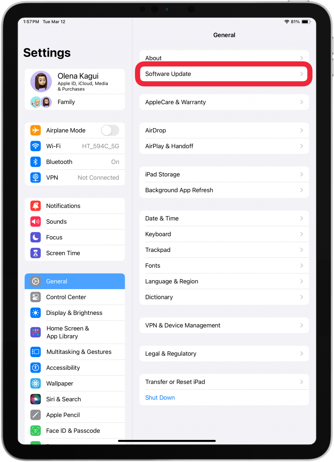 Make sure your iPad is running the latest version of iPadOS.