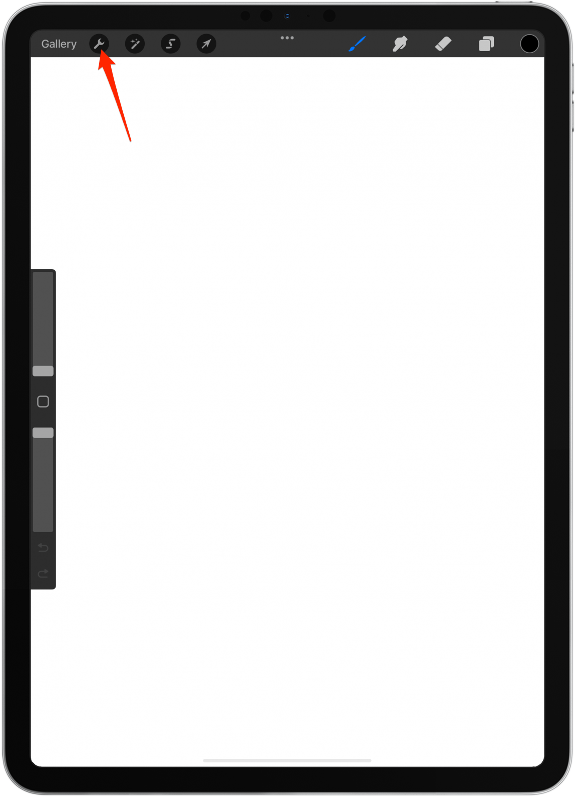 To insert an image, tap the wrench icon - cool drawings to trace over