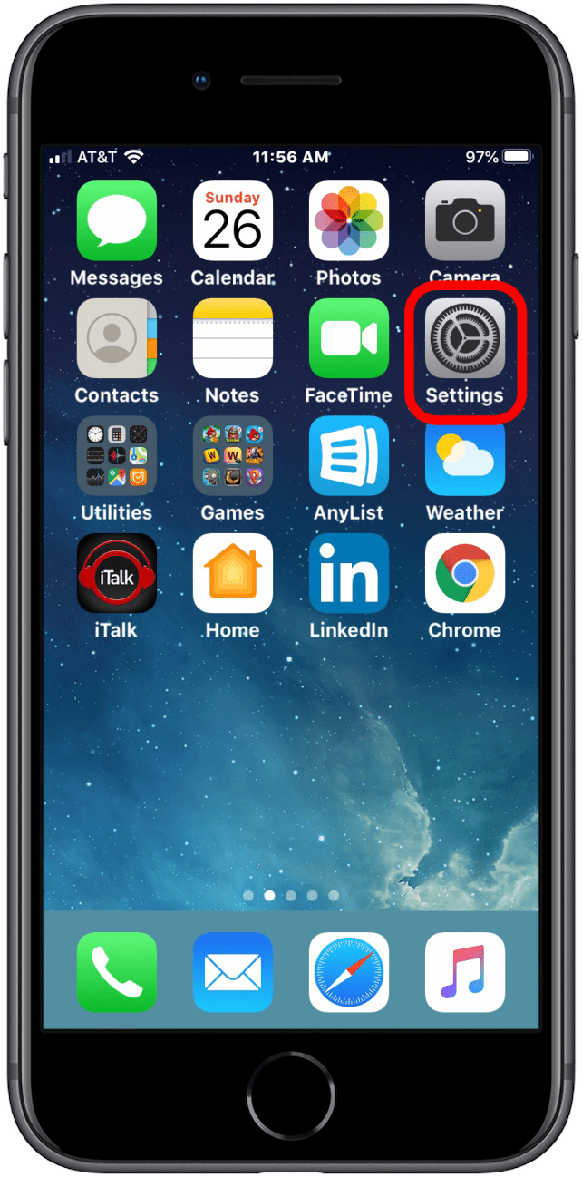 iphone settings app