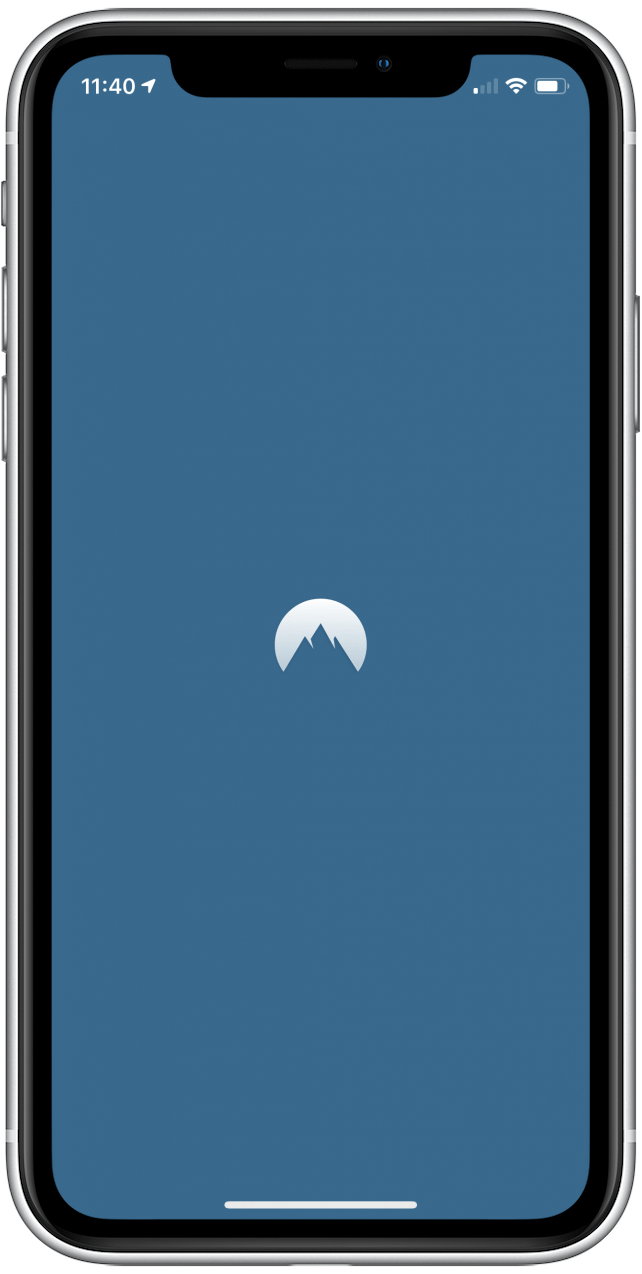 vpn iphone: NordVPN's splashscreen