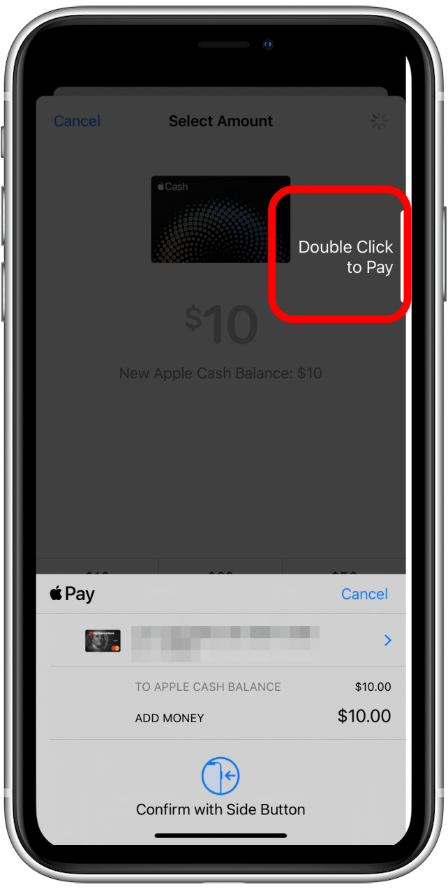 double tap apple pay not working